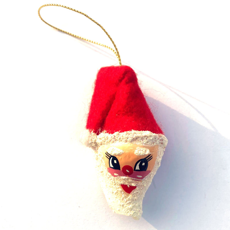 Santa Shell Ornament