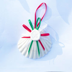 Sea Star on Shell Christmas Ornament